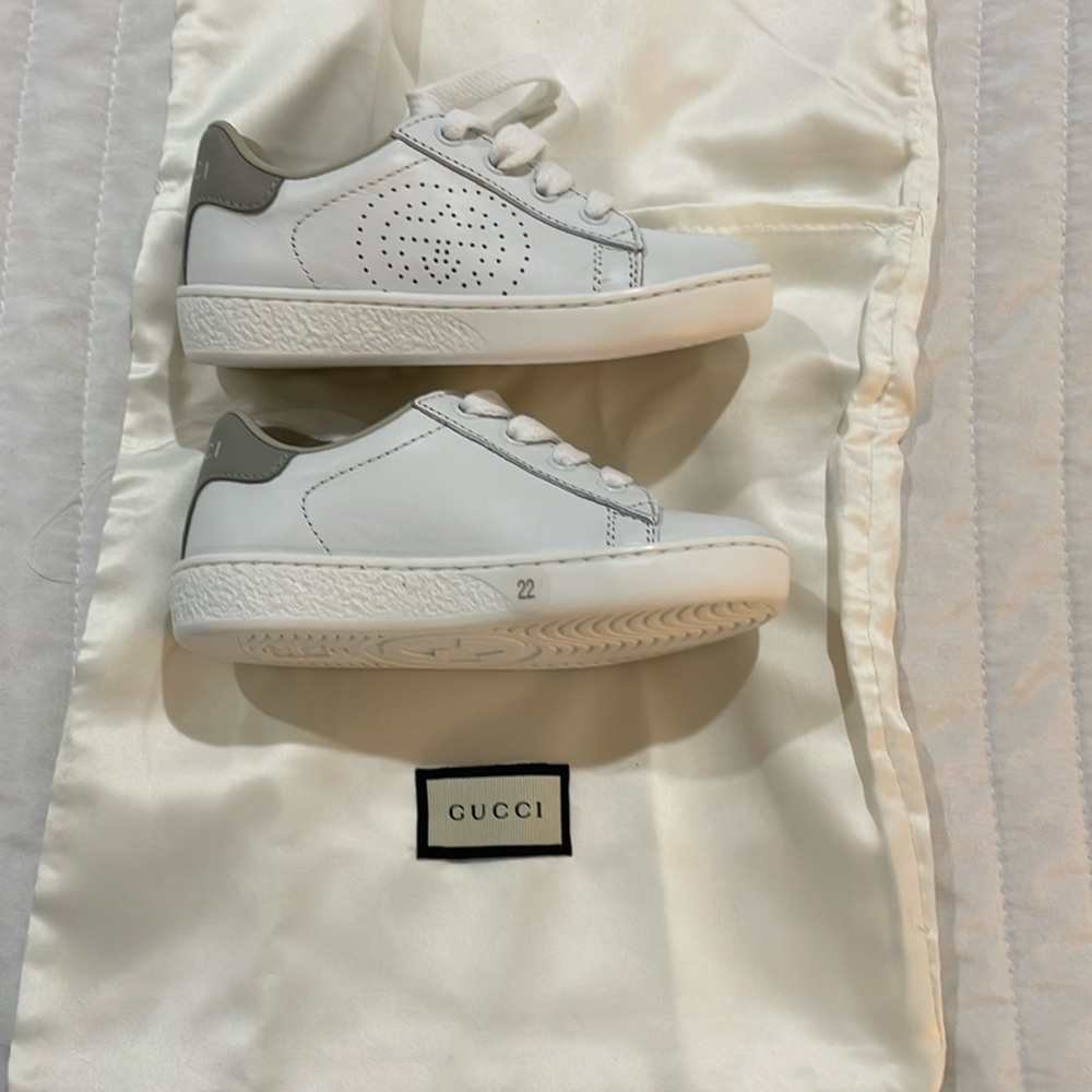 White Gucci baby sneakers